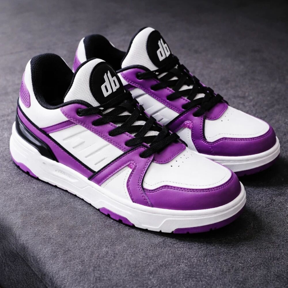 Decibel VOL04 Sneakers Mens 10.5 White Purple Black DBVOL4 Streetwear